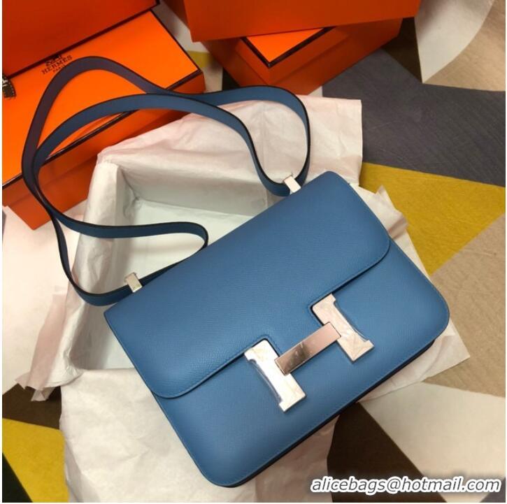 Youthful Hermes Original Espom Leather Constance Bag 5333 blue