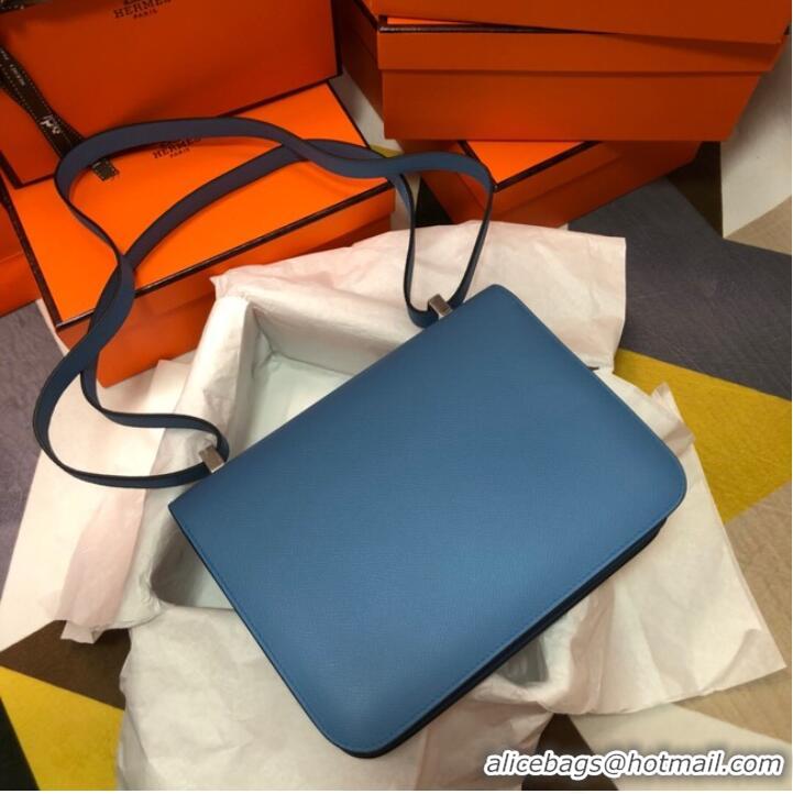 Youthful Hermes Original Espom Leather Constance Bag 5333 blue