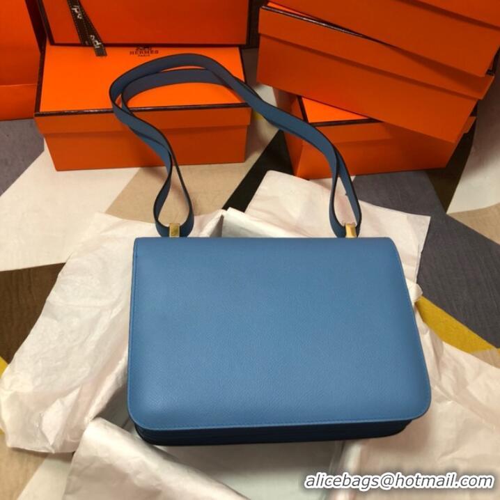 Youthful Hermes Original Espom Leather Constance Bag 5333 blue