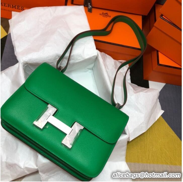 Luxurious Hermes Original Espom Leather Constance Bag 5333 green