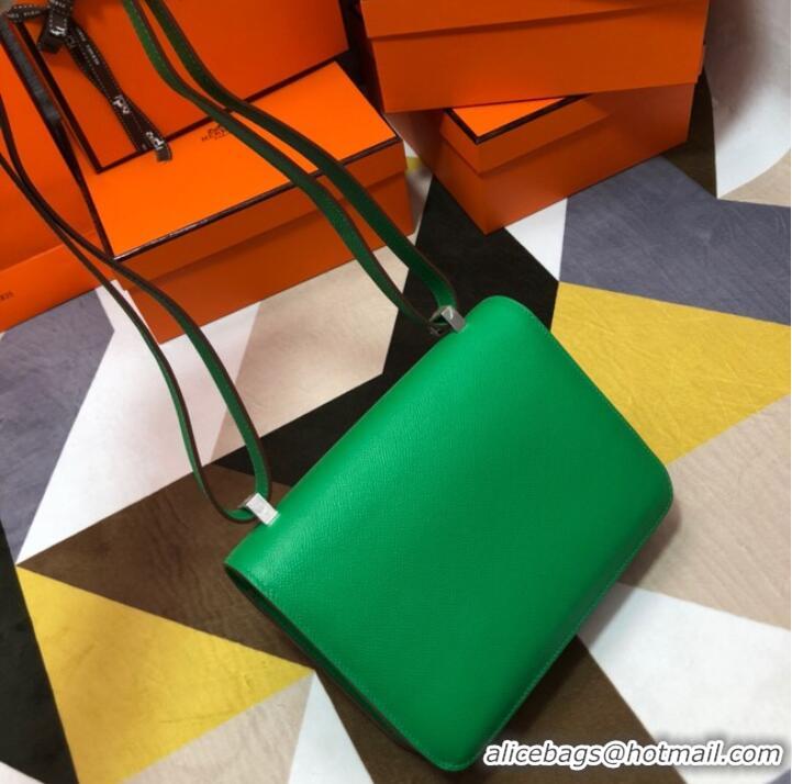 Luxurious Hermes Original Espom Leather Constance Bag 5333 green