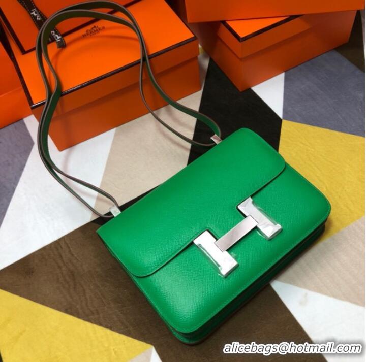 Luxurious Hermes Original Espom Leather Constance Bag 5333 green