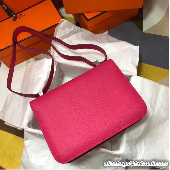 Modern Classic Hermes Original Espom Leather Constance Bag 5333 Purplish red