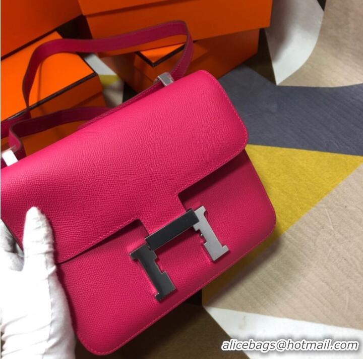 Modern Classic Hermes Original Espom Leather Constance Bag 5333 Purplish red