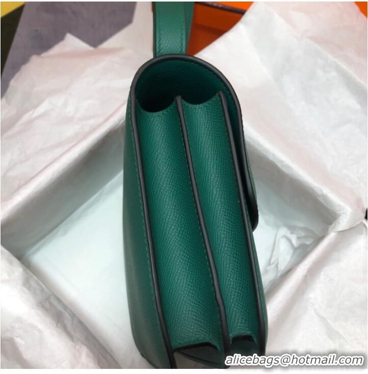 Top Quality Hermes Original Espom Leather Constance Bag 5333 blackish green