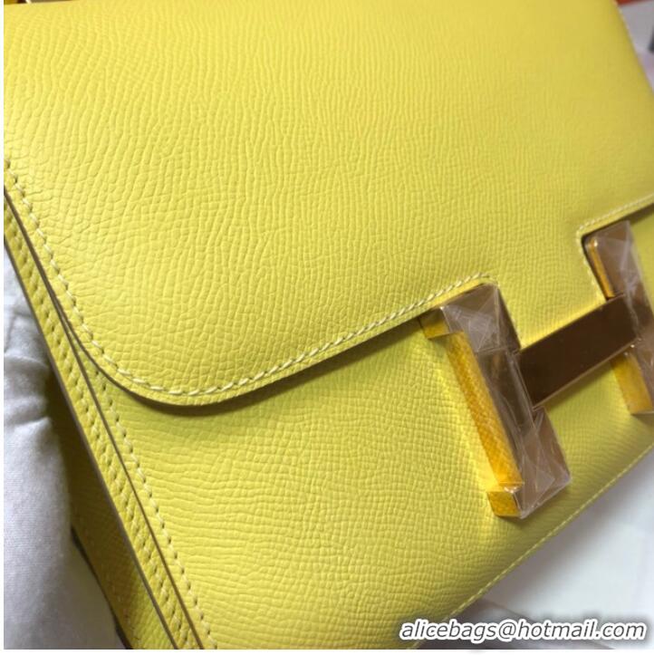 Market Sells Hermes Original Espom Leather Constance Bag 5333 Lemon