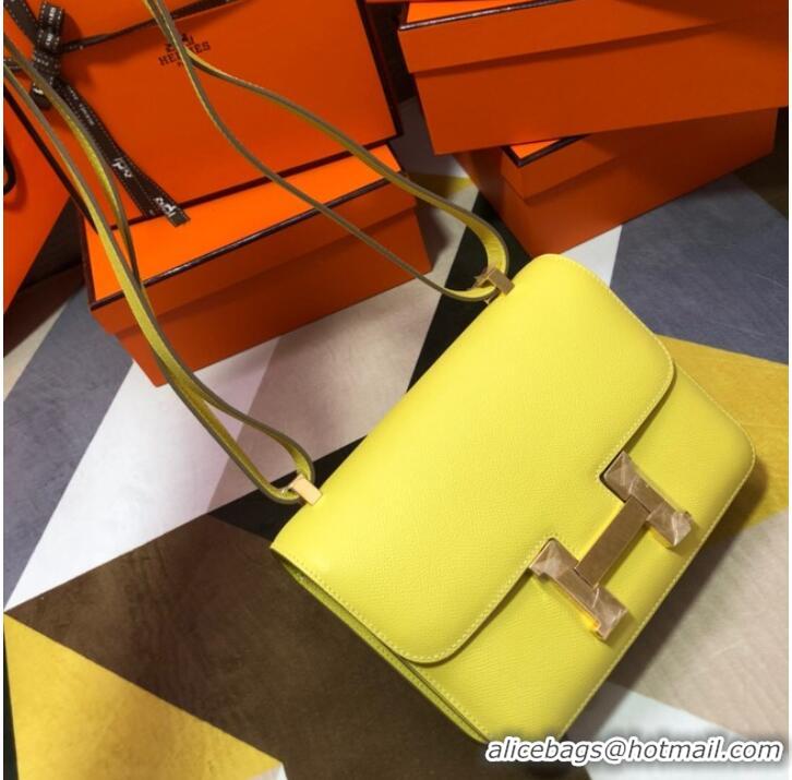 Market Sells Hermes Original Espom Leather Constance Bag 5333 Lemon