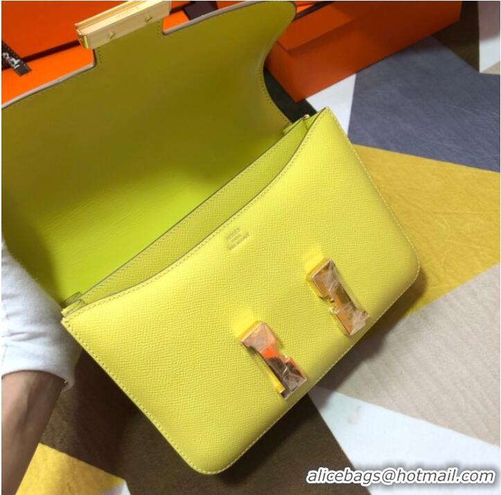 Market Sells Hermes Original Espom Leather Constance Bag 5333 Lemon