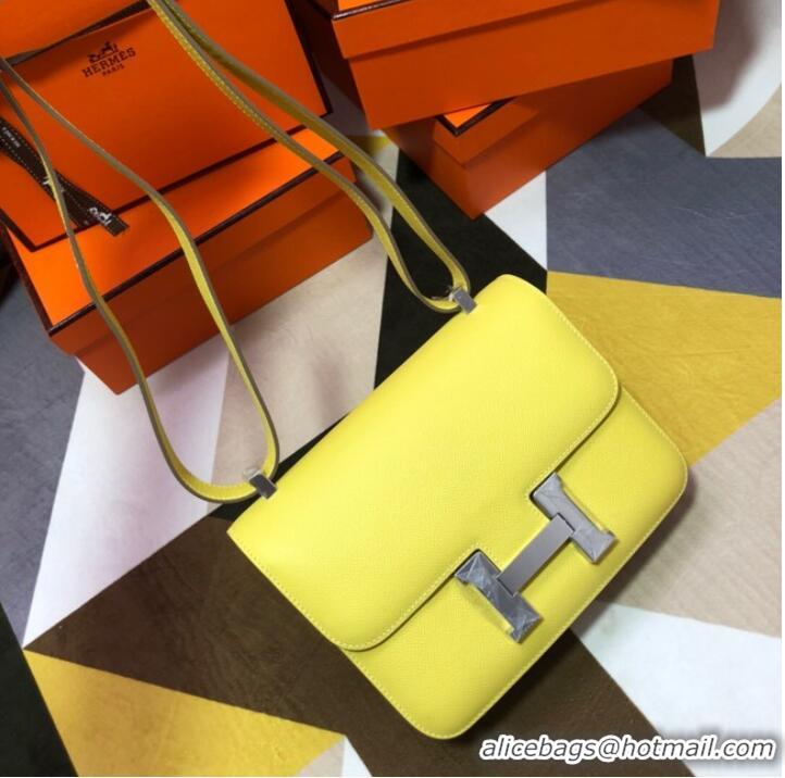 Market Sells Hermes Original Espom Leather Constance Bag 5333 Lemon