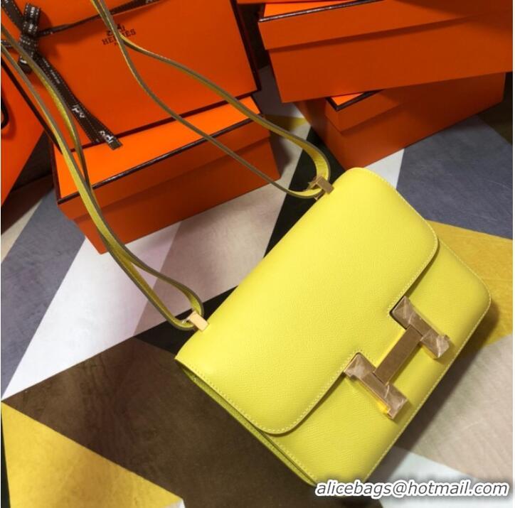 Market Sells Hermes Original Espom Leather Constance Bag 5333 Lemon