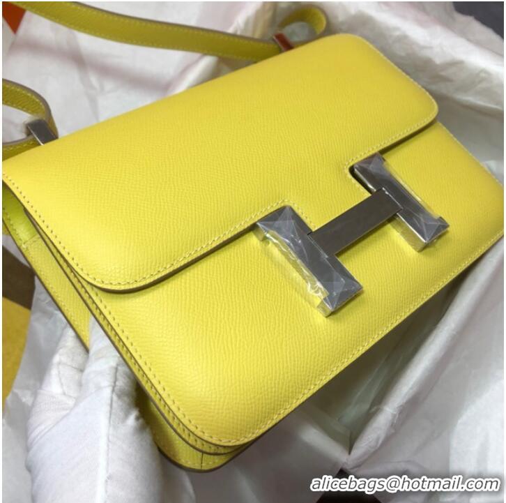 Market Sells Hermes Original Espom Leather Constance Bag 5333 Lemon