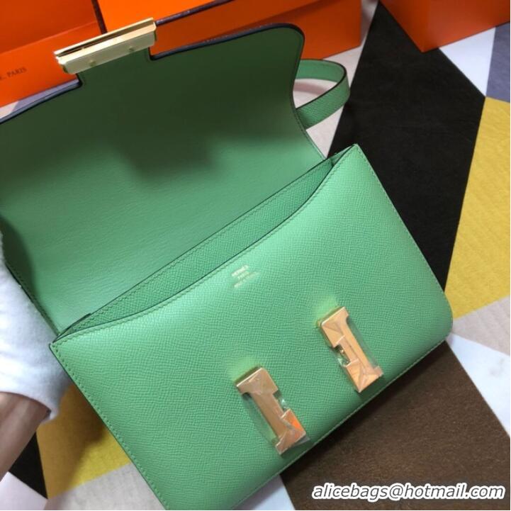 Famous Brand Hermes Original Espom Leather Constance Bag 5333 light green