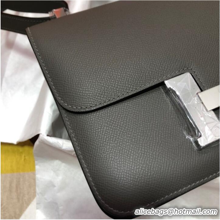 Famous Brand Hermes Original Espom Leather Constance Bag 5333 dark gray