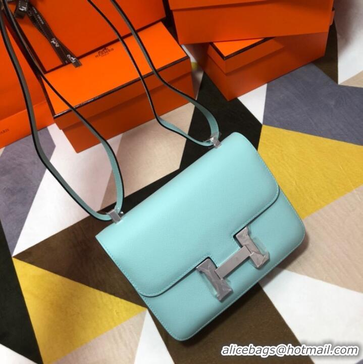 Chic Cheap Hermes Original Espom Leather Constance Bag 5333 sky blue