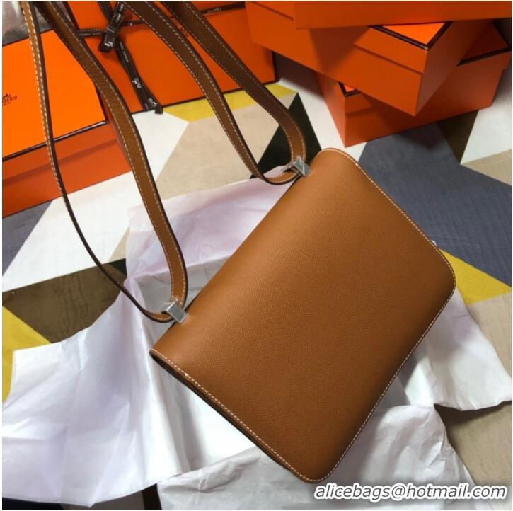 Super Quality Hermes Original Espom Leather Constance Bag 5333 brown