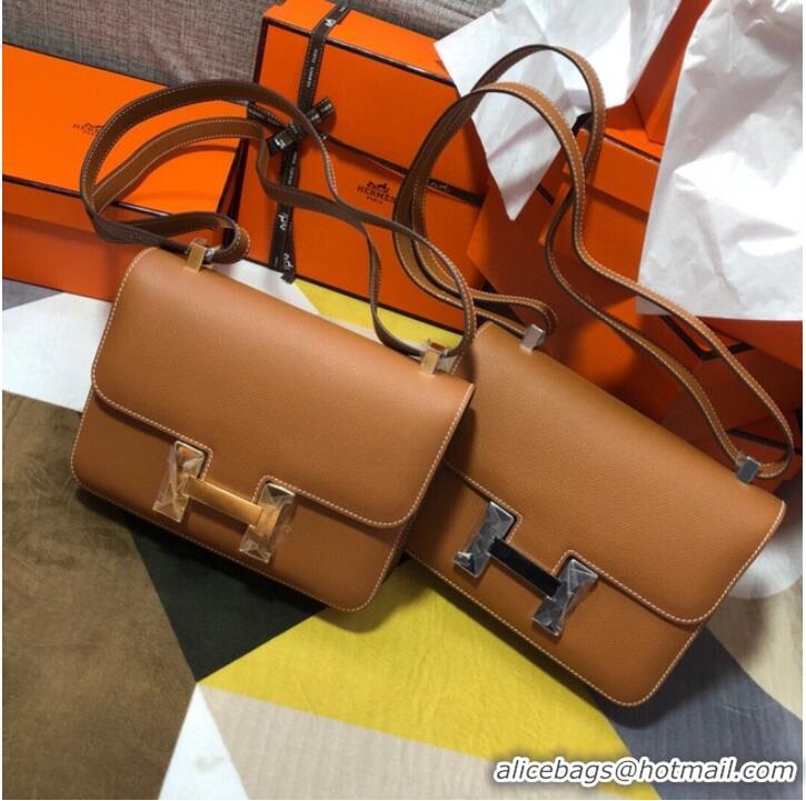 Super Quality Hermes Original Espom Leather Constance Bag 5333 brown