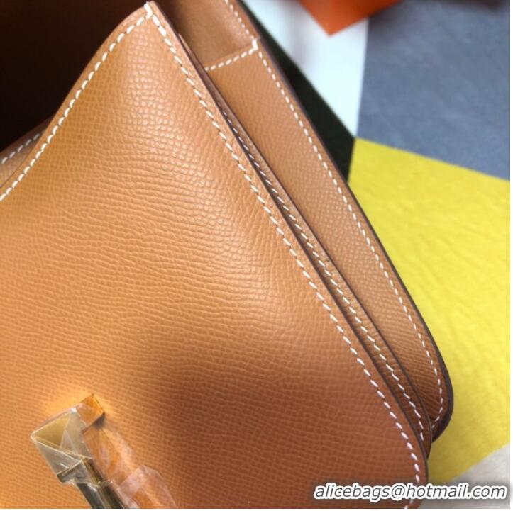 Super Quality Hermes Original Espom Leather Constance Bag 5333 brown