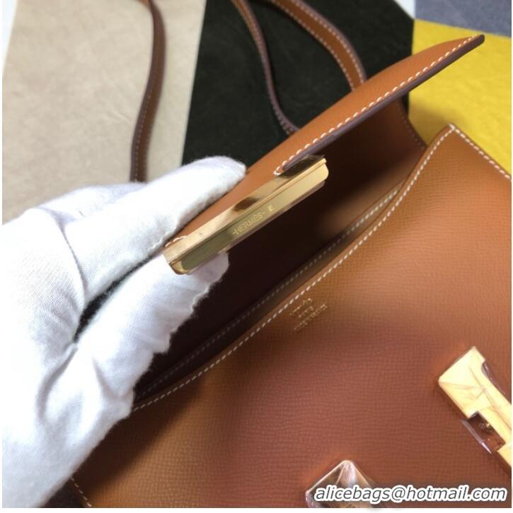 Super Quality Hermes Original Espom Leather Constance Bag 5333 brown