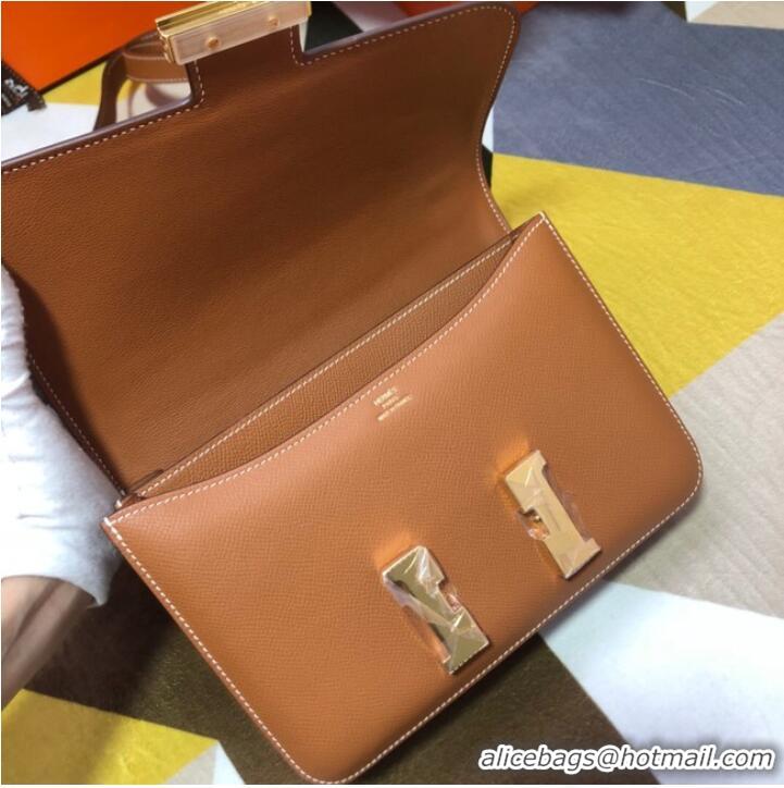 Super Quality Hermes Original Espom Leather Constance Bag 5333 brown