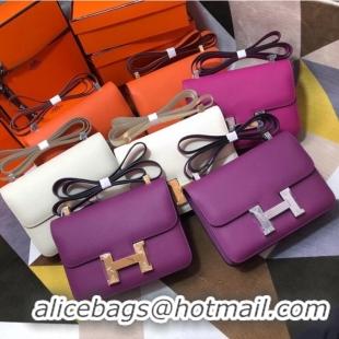 Famous Brand Hermes Original Espom Leather Constance Bag 5333 purple