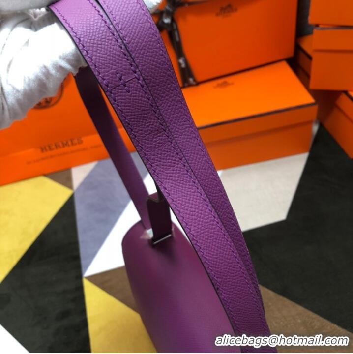 Famous Brand Hermes Original Espom Leather Constance Bag 5333 purple