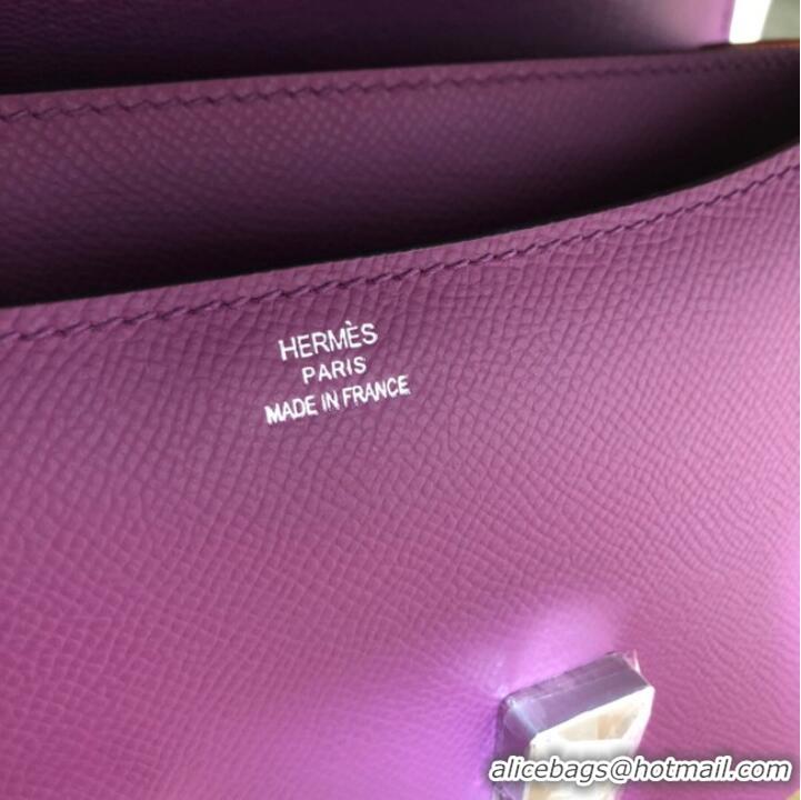 Famous Brand Hermes Original Espom Leather Constance Bag 5333 purple