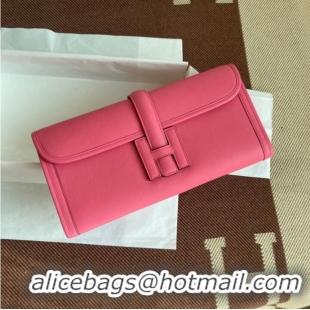 Low Cost Hermes Original jige swift Leather Clutch 37088 cherry blossoms