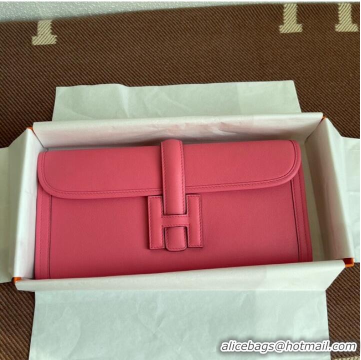 Low Cost Hermes Original jige swift Leather Clutch 37088 cherry blossoms