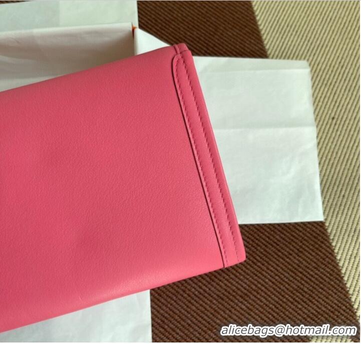 Low Cost Hermes Original jige swift Leather Clutch 37088 cherry blossoms