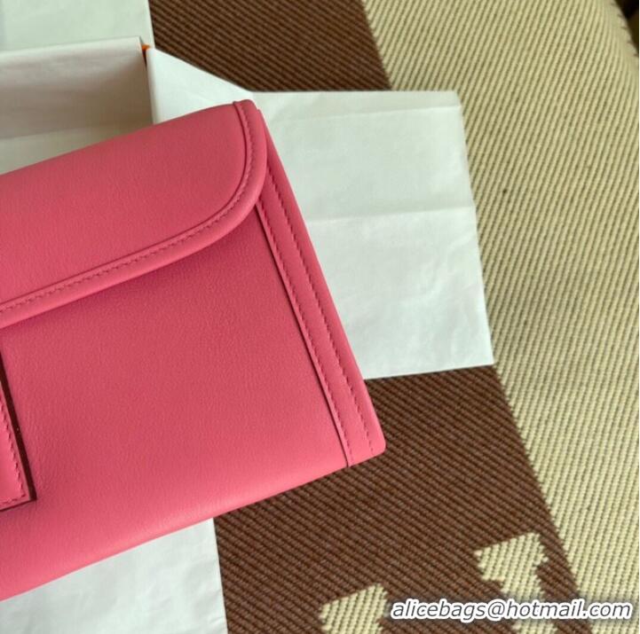 Low Cost Hermes Original jige swift Leather Clutch 37088 cherry blossoms