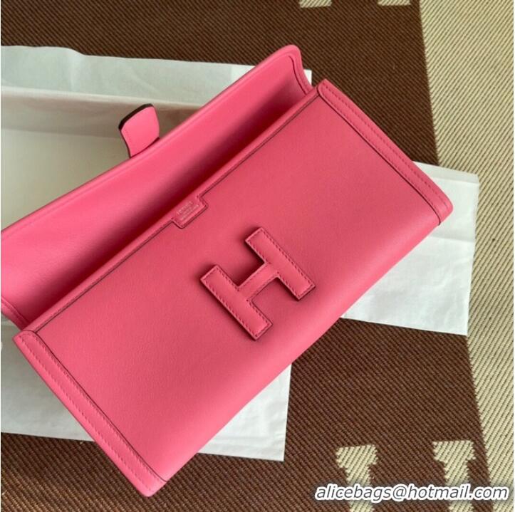 Low Cost Hermes Original jige swift Leather Clutch 37088 cherry blossoms