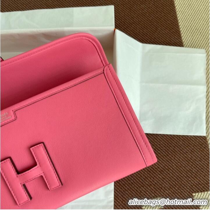 Low Cost Hermes Original jige swift Leather Clutch 37088 cherry blossoms