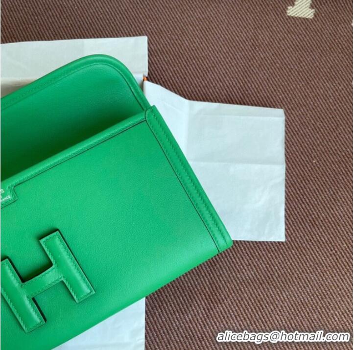 Cheapest Hermes Original jige swift Leather Clutch 37088 green