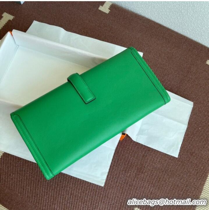 Cheapest Hermes Original jige swift Leather Clutch 37088 green