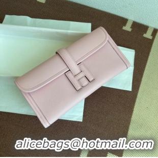 Fashion Discount Hermes Original jige swift Leather Clutch 37088 light pink