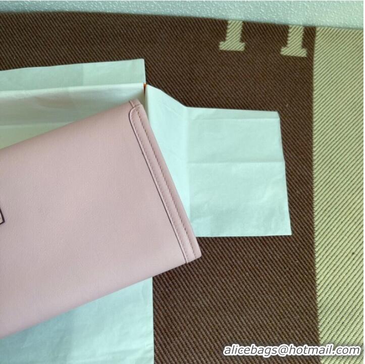 Fashion Discount Hermes Original jige swift Leather Clutch 37088 light pink