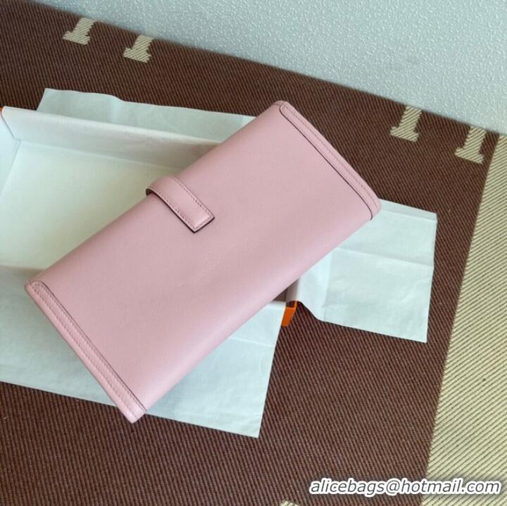 Fashion Discount Hermes Original jige swift Leather Clutch 37088 light pink