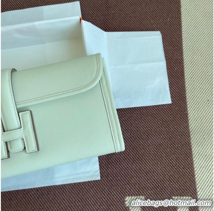 vWell Crafted Hermes Original jige swift Leather Clutch 37088 cream