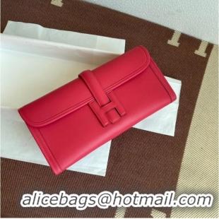 Promotional Hermes Original jige swift Leather Clutch 37088 plum