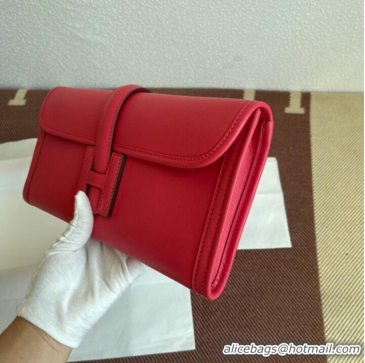 Promotional Hermes Original jige swift Leather Clutch 37088 plum