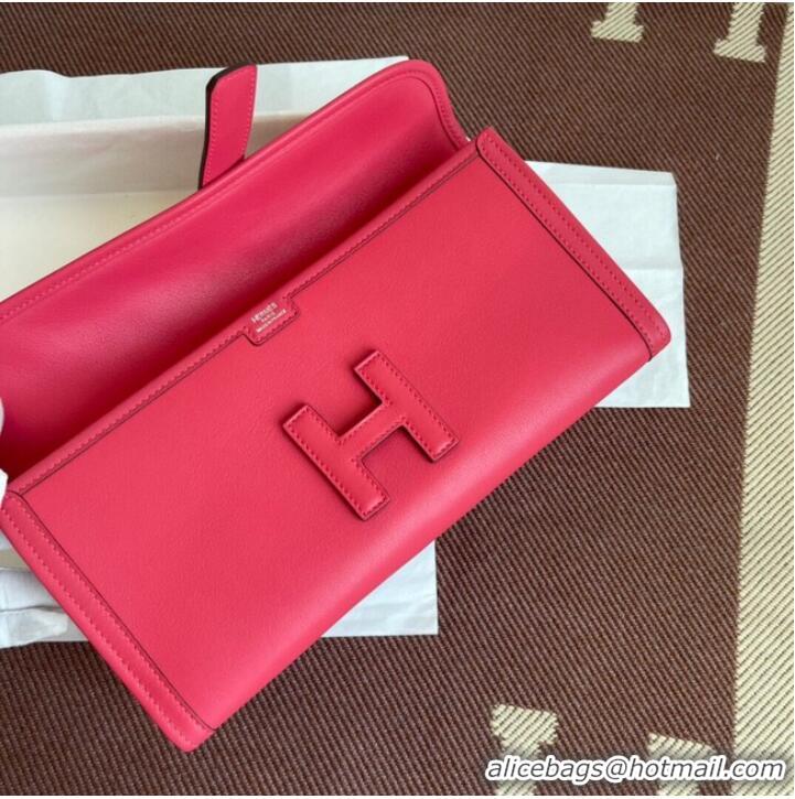 Promotional Hermes Original jige swift Leather Clutch 37088 plum