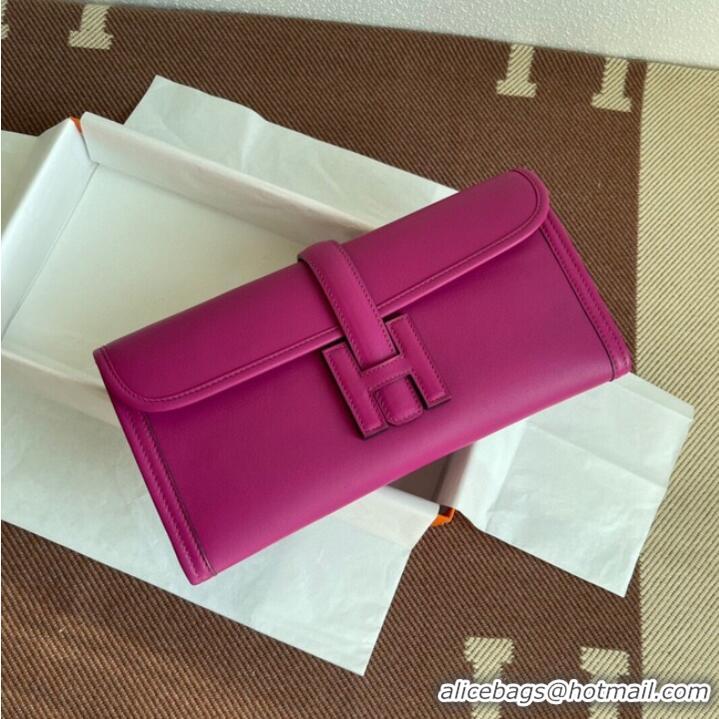 Most Popular Hermes Original jige swift Leather Clutch 37088 rose