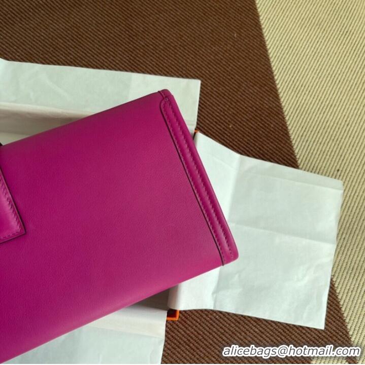 Most Popular Hermes Original jige swift Leather Clutch 37088 rose