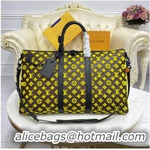 Stylish Grade Louis Vuitton KEEPALL BANDOULIERE 50 M45069 yellow