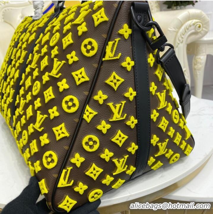 Stylish Grade Louis Vuitton KEEPALL BANDOULIERE 50 M45069 yellow