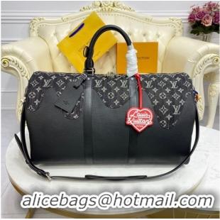 Well Crafted Louis Vuitton KEEPALL BANDOULIERE 50 M45975 black