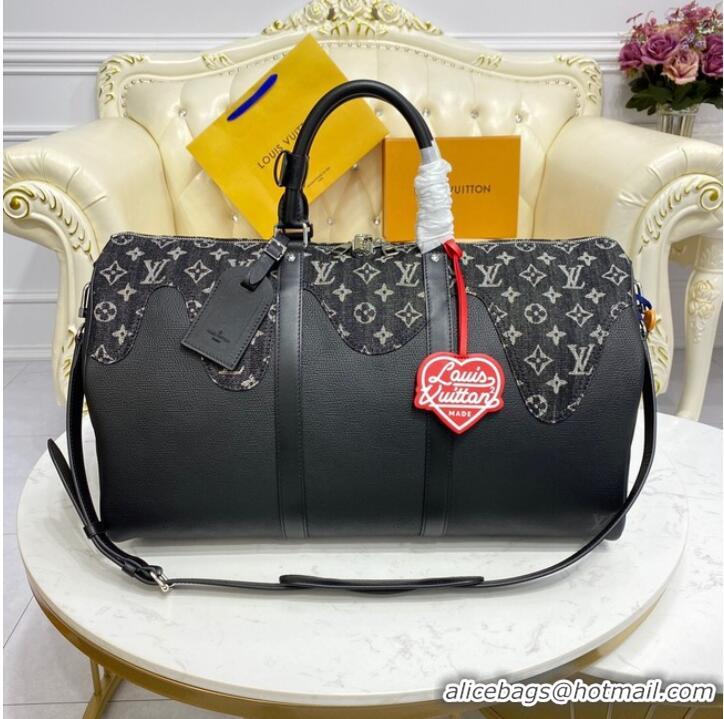 Well Crafted Louis Vuitton KEEPALL BANDOULIERE 50 M45975 black