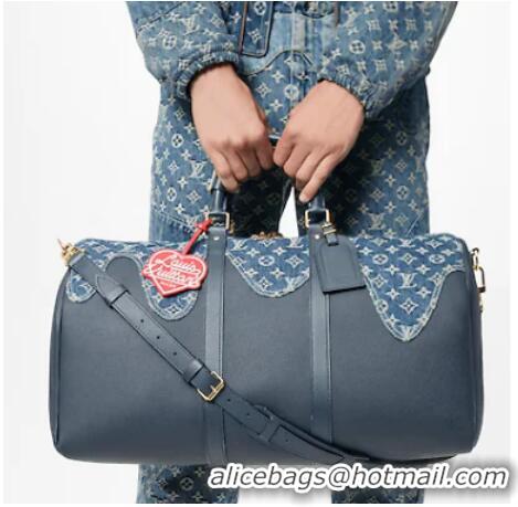 Discount Louis Vuitton KEEPALL BANDOULIERE 50 M45975 blue