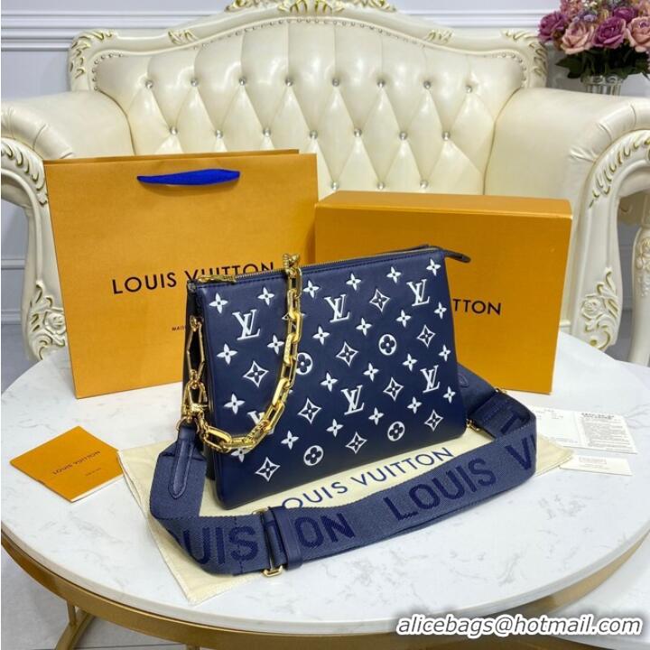 Top Quality Louis Vuitton COUSSIN PM M58626 Royal blue & white