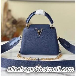 Famous Brand Louis Vuitton CAPUCINES MINI M59065 Navy Blue